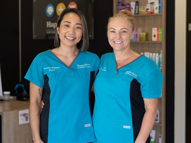 Ayana and Vanessa, Happy Paws Vet Clinic Coombabah